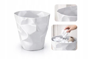 Kosz na śmieci 8 l pod biurko pognieciony tłoczony 3d okrągły unikalny