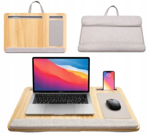 Podstawka stolik pod laptopa do łóżka z poduszką na myszkę tablet i telefon