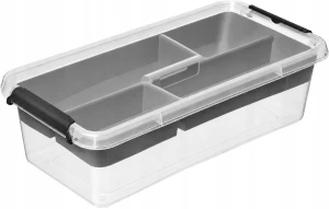 Pojemnik organizer na leki apteczka przegrody z rączką 40x20x11 cm 6L