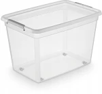 Pojemnik plastikowy 60L na kółkach z pokrywą –  Base Store