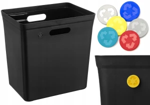 Kosz do segregacji śmieci 20 l + 6 wpinek kolorowych pojemników