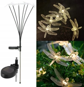 Ważki solarne LED 73 cm lampki wbijane ozdobne światło nocne